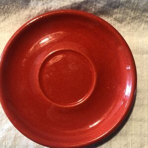 2 Waechtersbach Ceramic W. Germany Red 6" Round Saucer Plates